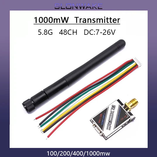 SLONWAKE 48CH 5.8G 0/100/200/400/1000mW Switchable VTX Video Transmitter Module OSD Control For FPV RC Racing Drone SLONWAKE 48CH 5.8G 0/100/200/400/1000mW Switchable VTX Video Transmitter Module OSD Control For FPV RC Racing Drone